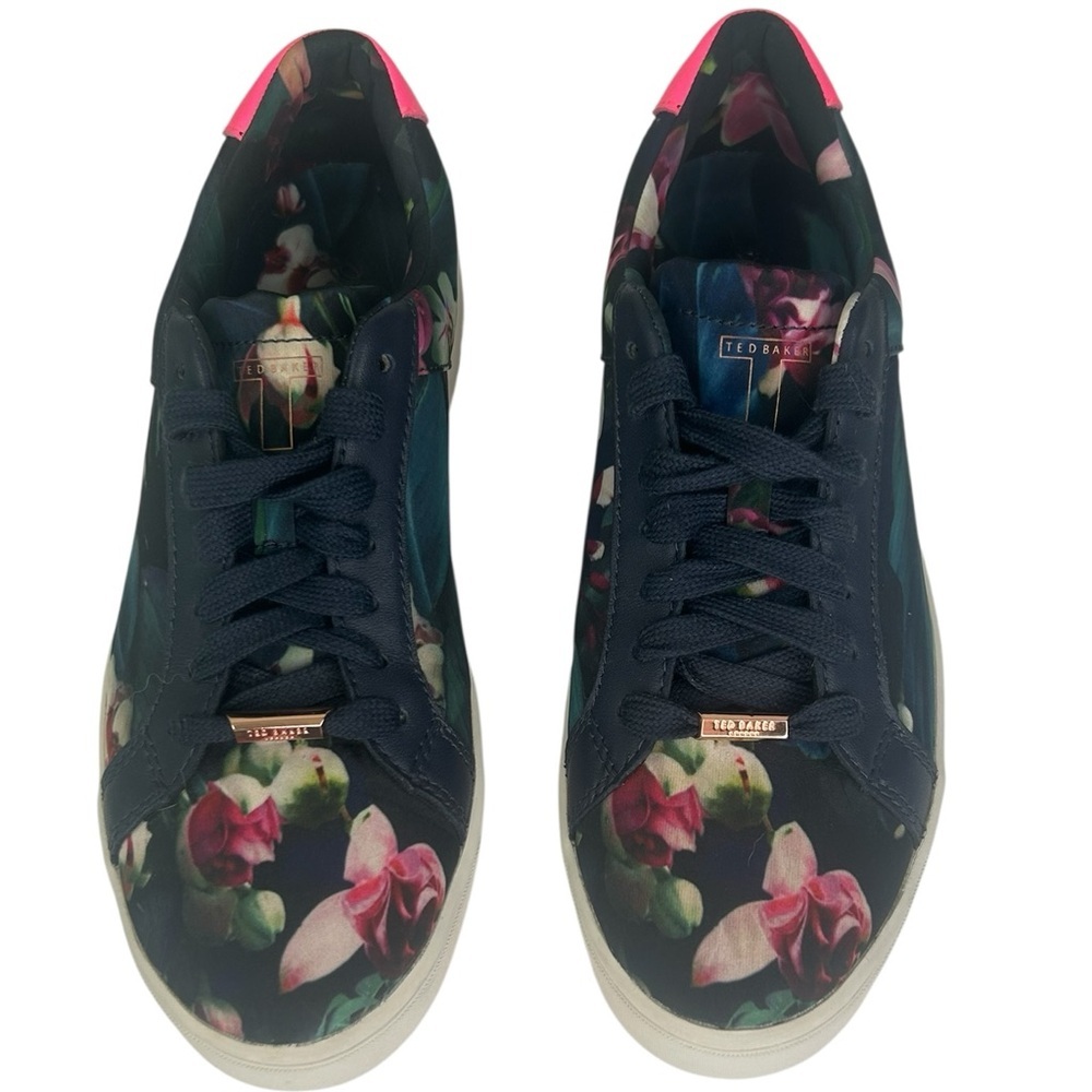 Ted Baker London EYEWC Floral Lace Up Sneaker Women's 7/38 Preppy Chic - Picture 5 of 16